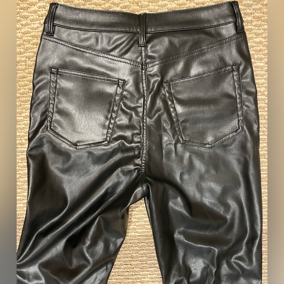 Black Faux Leather Pants - Picture 2 of 3
